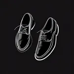 black leather shoes image